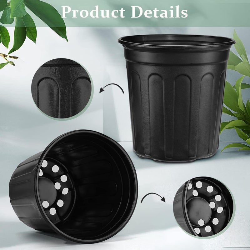 RAOOKIF 3 Gallon Pots for Plants, Flexible 1/2/3/5 Gallon Nursery Pot with Drainage, 3 Gallon Plastic Pots for Plants - Image 5